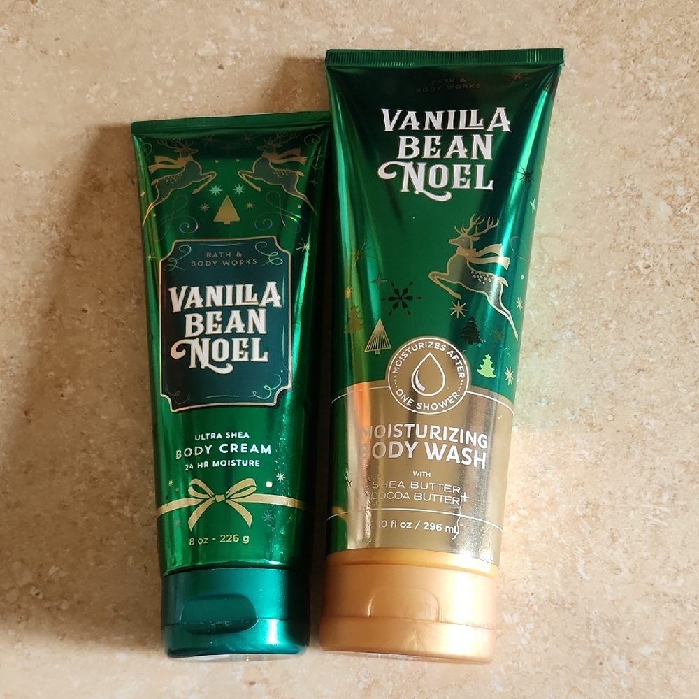 Vanilla Bean Noel Body Cream and Moisturizing Body Wash Set